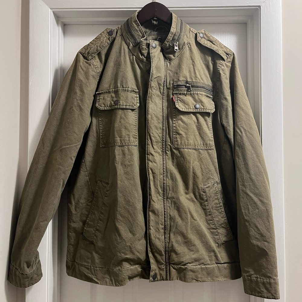 Men’s Large Levi Strauss Green Bomber/Field Jacket